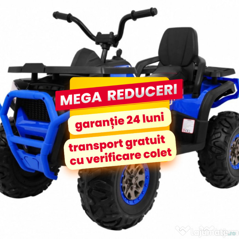 ATV Electric Copii 3-8 Ani DESERT 900 4x4 180W,Roti Moi Albastru