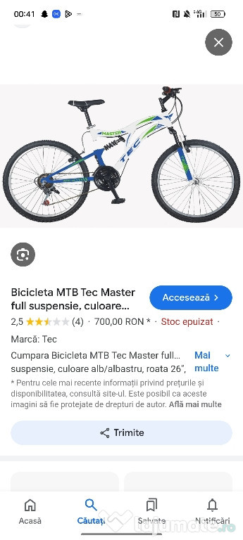 Vând bicicletă TEC