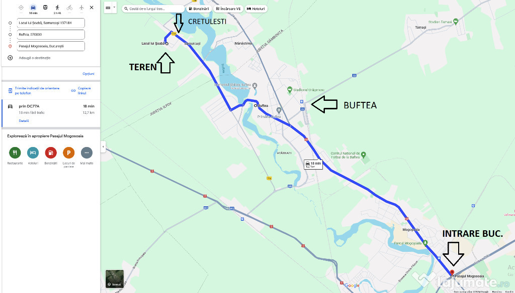 Teren Samurcasi Crevedia, Dâmbovița 2050MP langa Terenul Sportiv