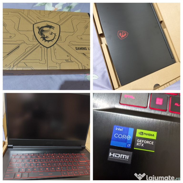 Laptop Gaming MSI Thin,procesor Intel®Core"i7-12650H