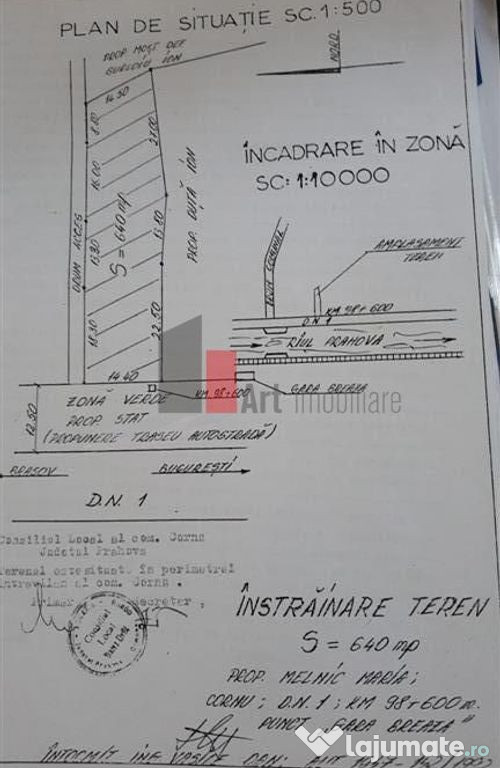 Teren de vanzare Breaza Prahova iesire la DN 1