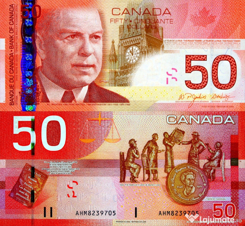 Bancnota Canada 50 dollars