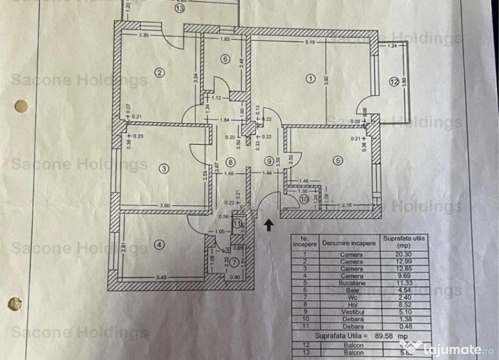 Apartament de 4 camere Hol H-Rahova-Sos.Viilor