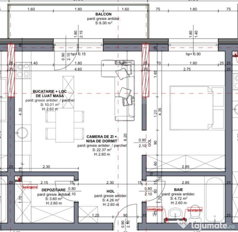 Apartament 2 camere, etaj 2, garaj, Beta Residence