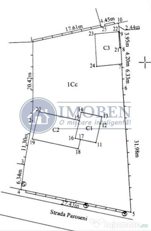 1021mp intravilan - 27ml deschidere - toate utilitatile -...