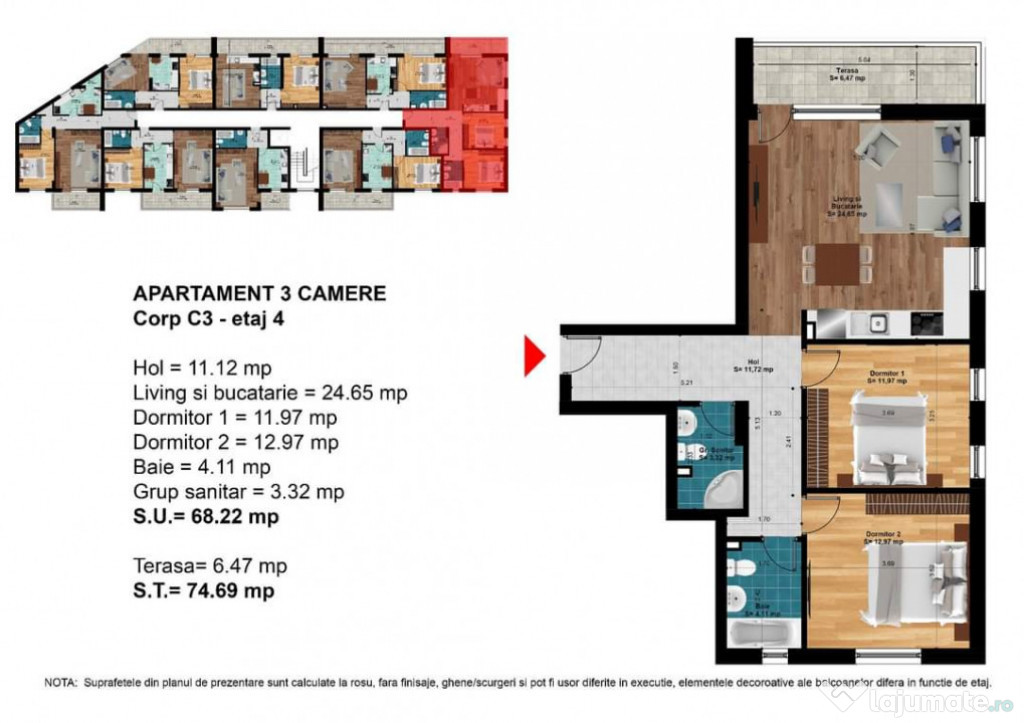 Apartament 3 Camere în apropiere de Metrou Breceni și D Le