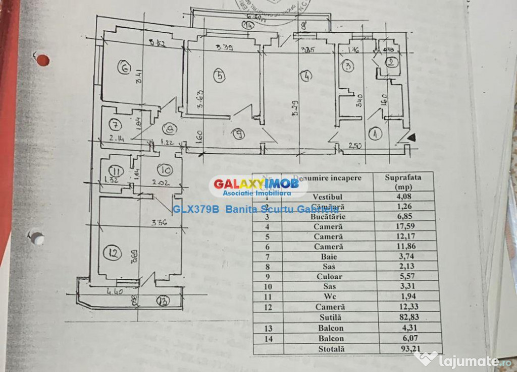 Apartament 4 camere,renovat, zona M.Costin Georgian 4 min