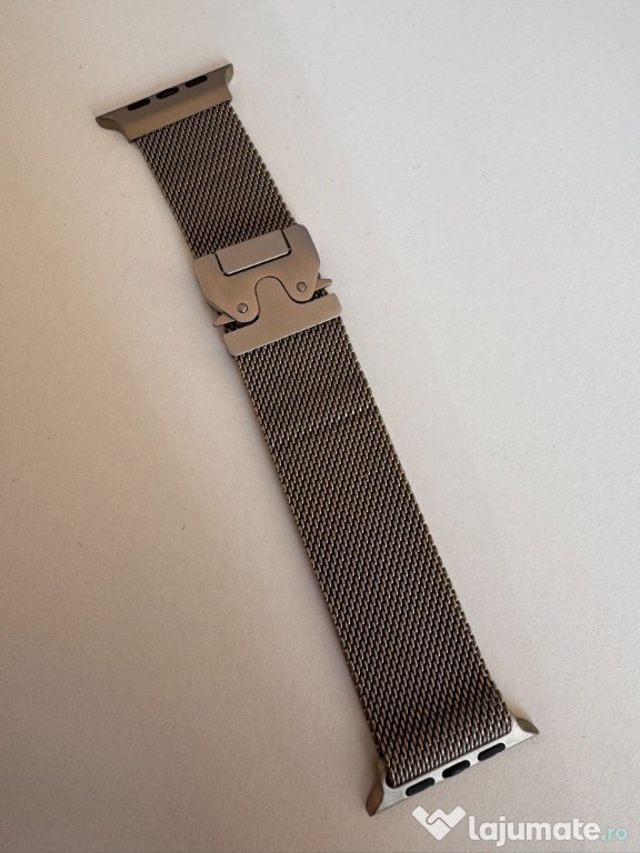 Curea pentru Apple Watch 49mm, Milanese Loop, Natural Titanium