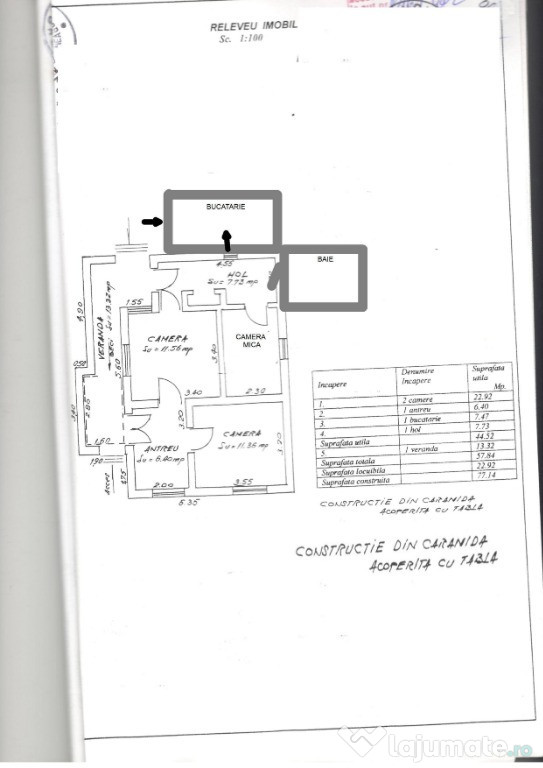 CASA plus Curte 2000 mp Loc Ghimpati jud. Giurgiu