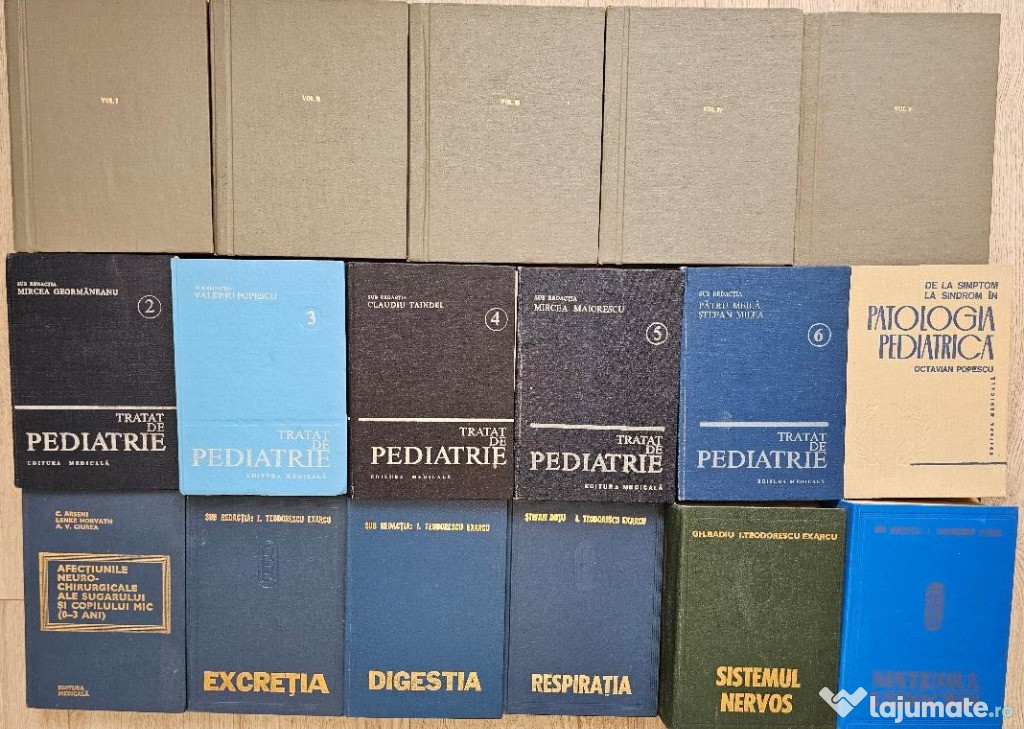 Tratate medicale, dictionare diverse, gramatica limbii romane