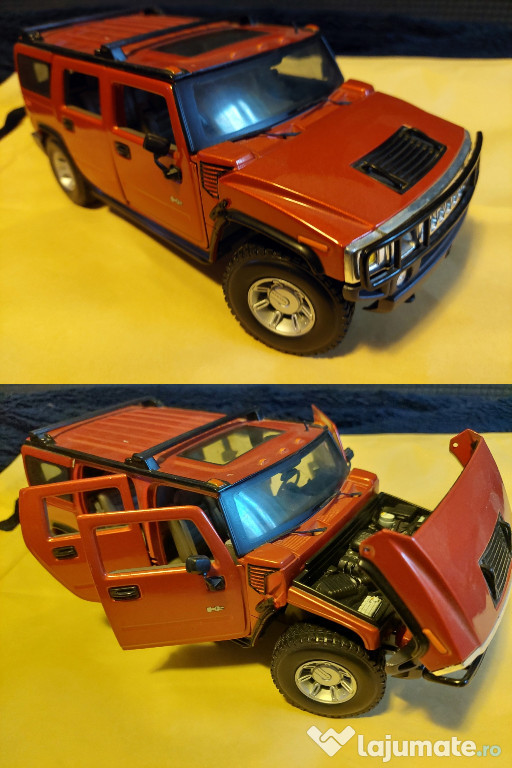 Macheta auto Hummer H2, 1:18, Reddish, metalica (Maisto)