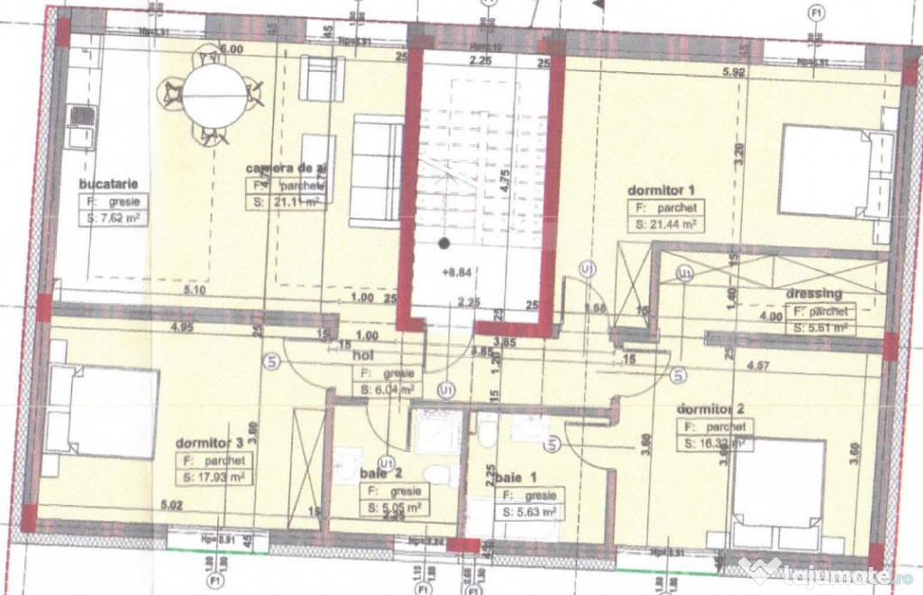 Apartament de 4 camere, 107mp utili, Bulevardul Republicii