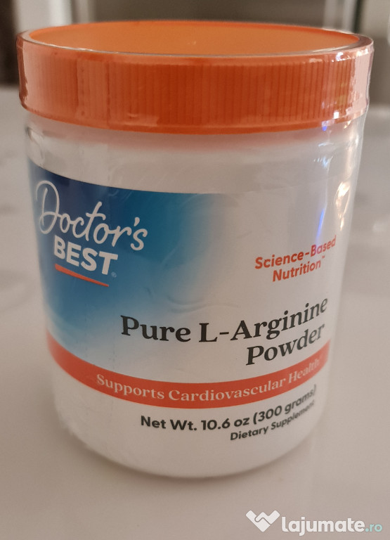 Doctor's Best, Pudră L-Arginină pură, 300 g