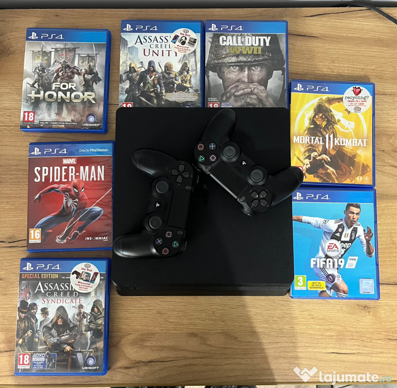 PS 4 Slim 500 GB +2 controlere