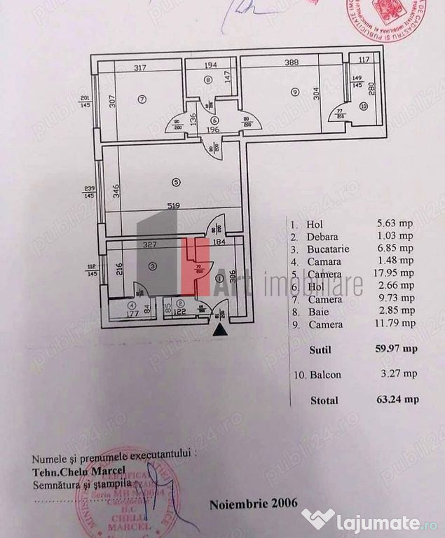 Vânzare apartament 3 camere Izvorul Crișului-Huedin