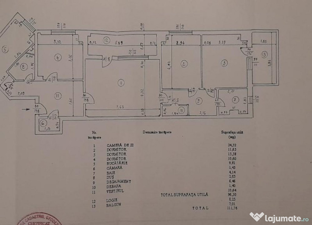 4 camere Calea Grivitei-Basarab ( 1980 -Reabilitat )