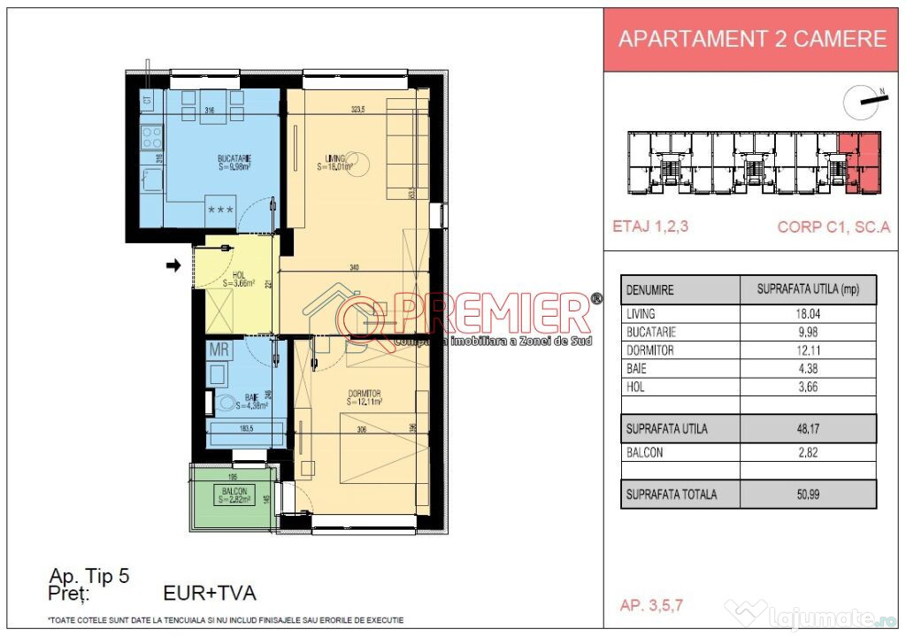 POPESTI LEORDENI - 2 Camere - Zona Linistita - SUPER PRET