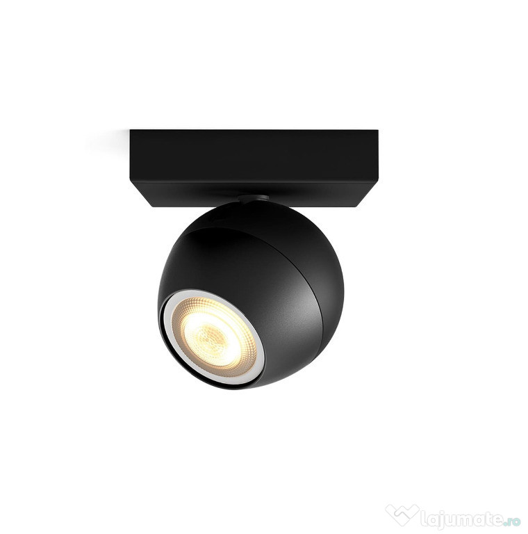 Spot LED Philips Hue, bluetooth, GU10, 5W (50W), 350 lm, negru, nou