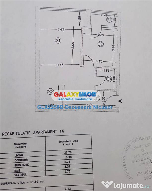 Apartament 2 camere Mobilat, Utilat in Militari Residence 63