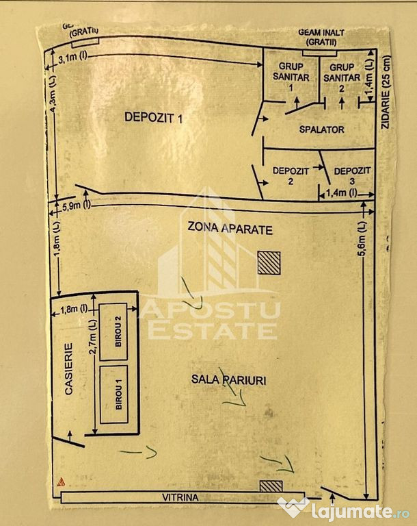 Spatiu comercial 55 mp Balcescu