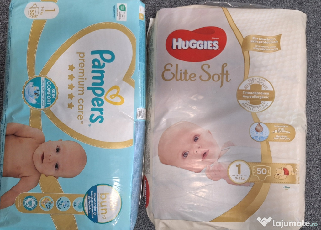 Vând Pampers premium care și huggies