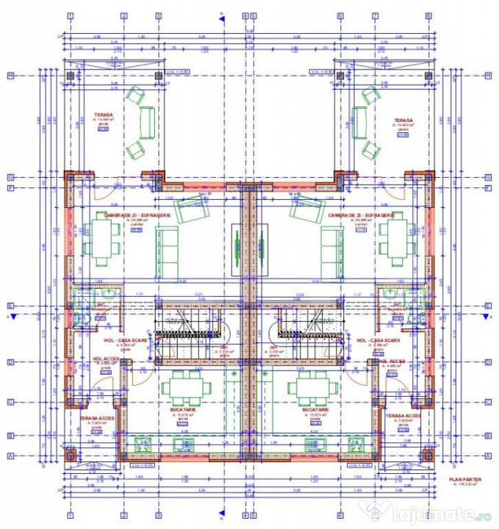 Duplex 4 camere, Su = 126.63mp, St=333mp, Giroc