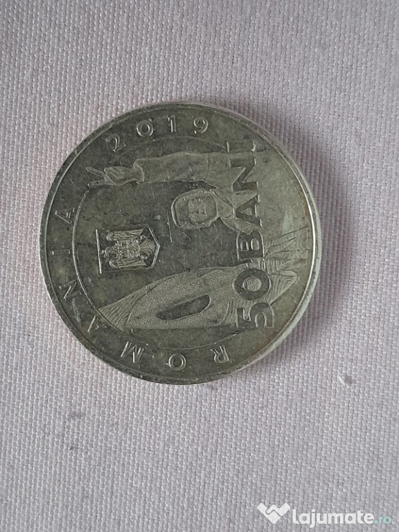 Moneda 50 bani Revolutia din 1989 plus GRATIS bacnota 20 lei Ecaterina