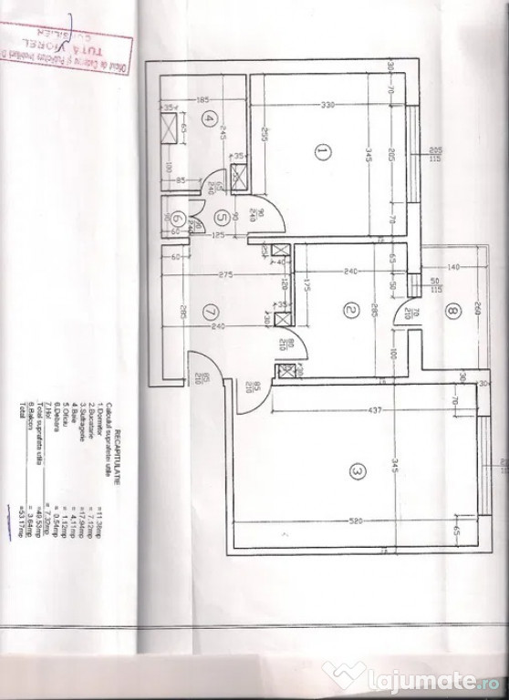 Vând apartament 2 camere Calafat