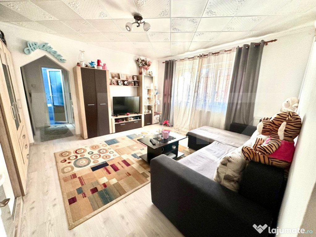 Apartament spațios, 2 camere, 49 mp, mobilat și utilat –