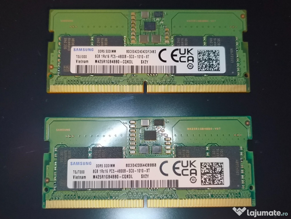 2 x 8GB RAM Laptop DDR5 Samsung M425R1GB4BB0-CQK