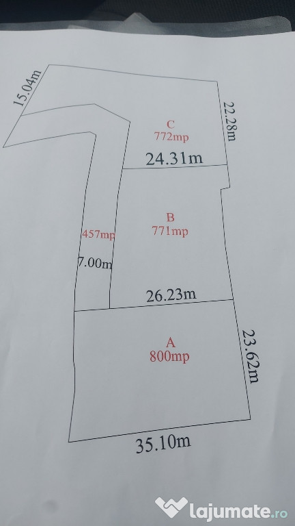 Teren intravilan de vânzare ciuria