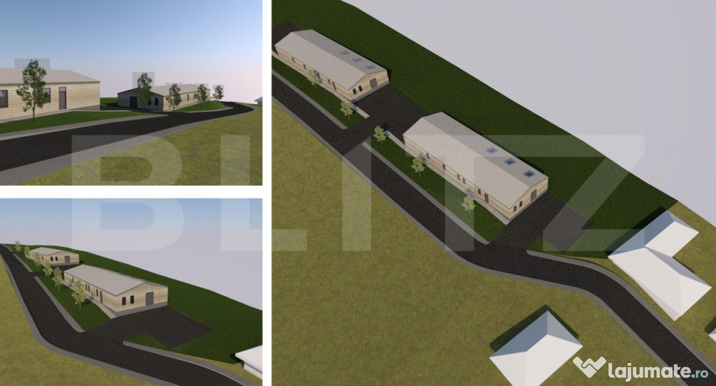 Hala de productie,depozitare de 395 m2 + teren 845 m2 Lita,