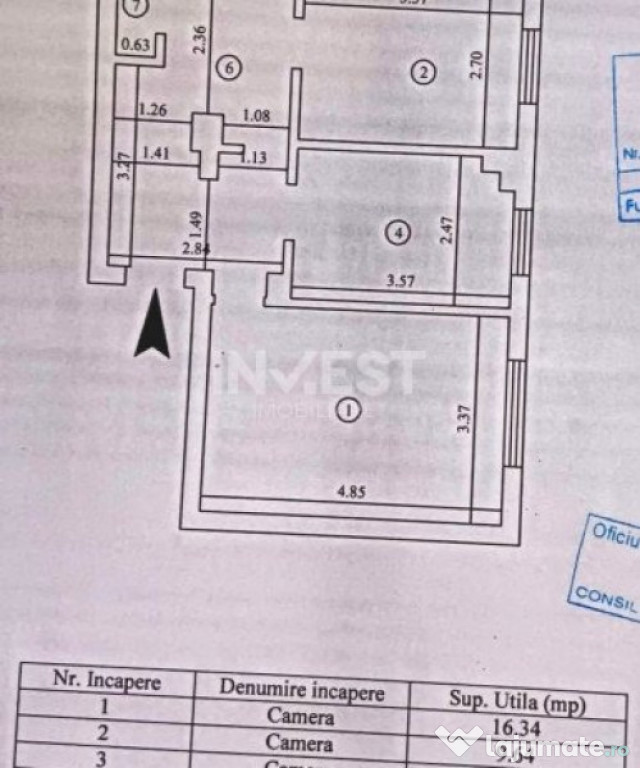 Apartament 3 camere si 2 bai, zona Pacurari - Posta, Iasi
