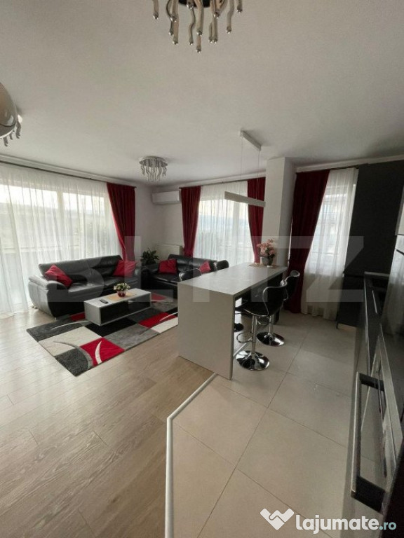 Apartament cu 3 camere, parcare, terasa, mobilat lux, Grand