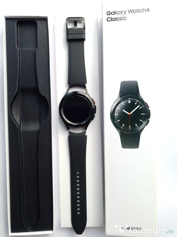 OFERTA Samsung GALAXY WATCH 4 CLASSIC 46MM NEGRU - PACHET FULL