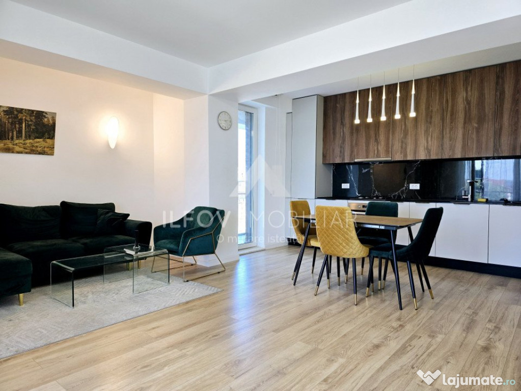 Apartament 2 camere spatios, 77mp, utilat si mobilat, 2 parc