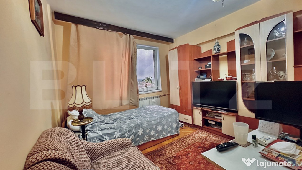 Apartament cu 3 camere, 68 mp, cu dublă orientare, mobilat,