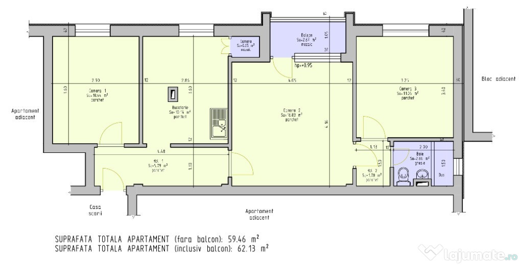 Apartament 3 camere