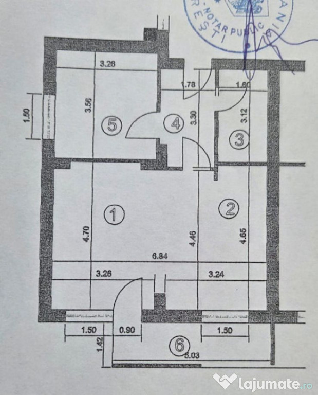 De vânzare – Apartament 2 camere, 59,08 mp, etaj 3/4 –