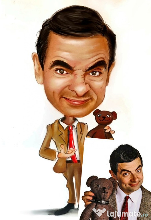 Portete sau caricaturi facute manual, cu geam si rama Portraits or car