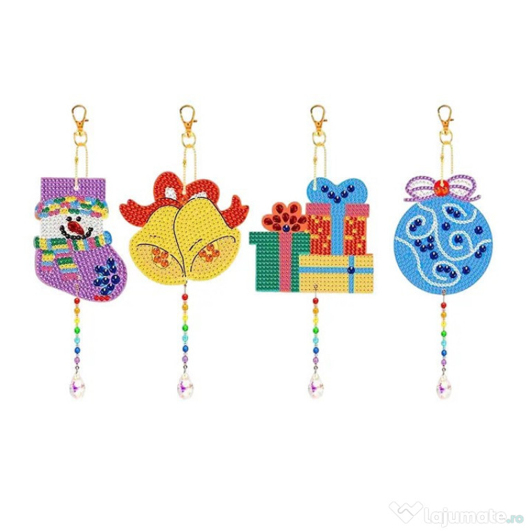 Set 11 piese de creatie cu diamante, lungime totala 27 cm, plastic, ra
