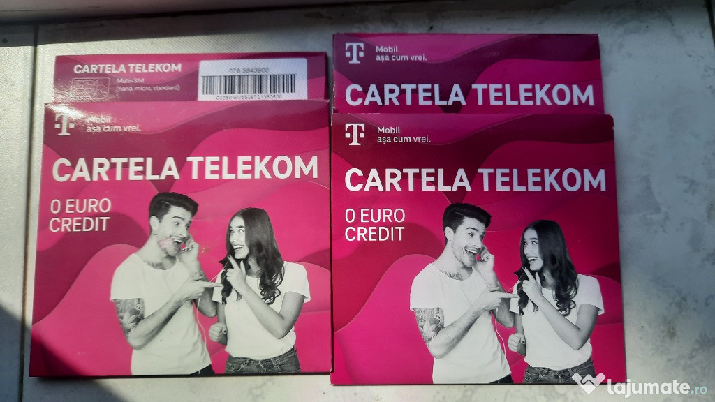 Cartela Numar.Cartele Numere.Sim Telekom.0 euro.Sigilate.Neactivate