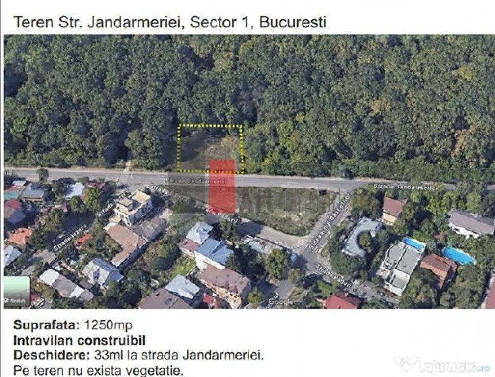 Teren padure Baneasa Jandarmeriei