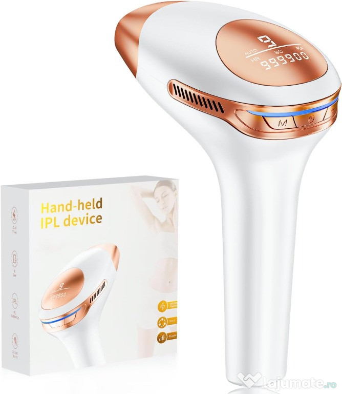 Epilator Laser IPL Professional, Eficienta 600-1200nm, 21J max-energy