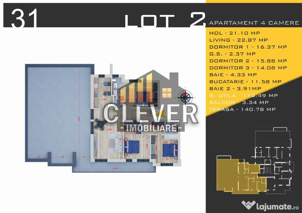 Theodor Pallady Apartament 4 camere cu Loc Parcare BONUS