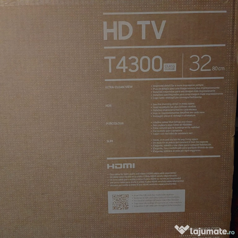 Televizor Samsung UE32T4300, 32'', HD, Smart TV, Negru, Wi-Fi