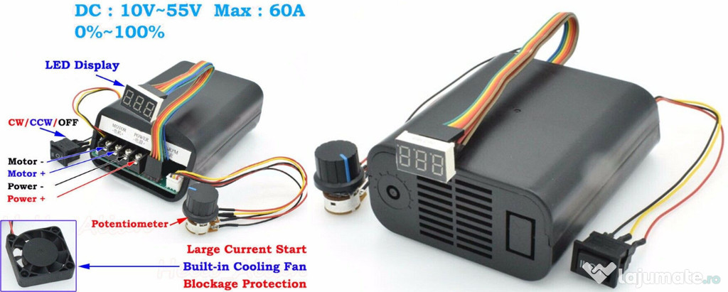 PWM 60A ideal pt HHO Hydrogen Generator, electroliza apa! Nou!