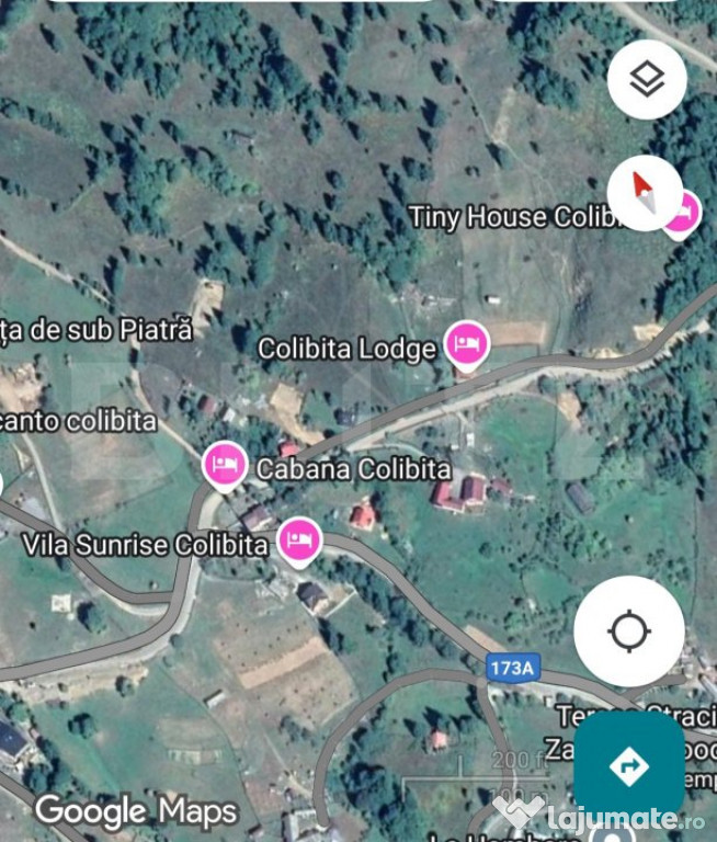 Teren extravilan Colibita (29 ari) situat la coada lacului