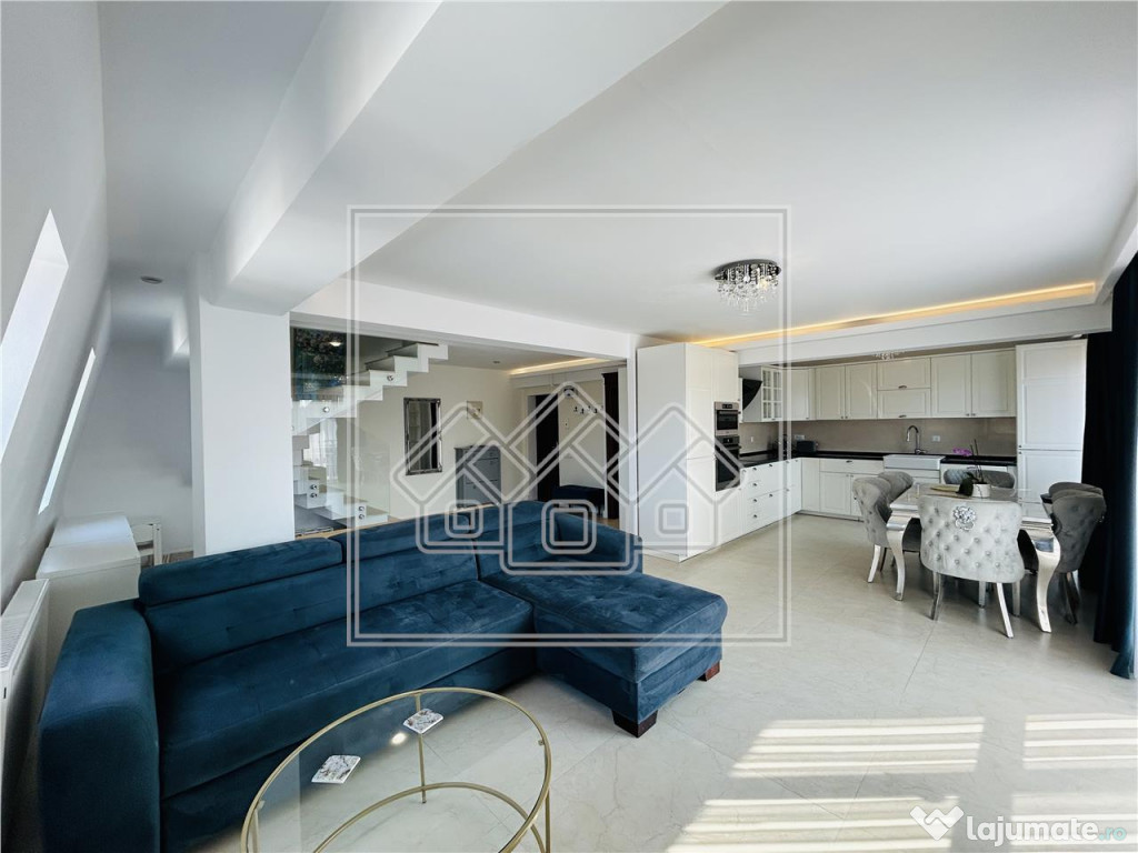 Ap pe 2 niveluri, 75 mp utili 2 balcoane, mobilat modern