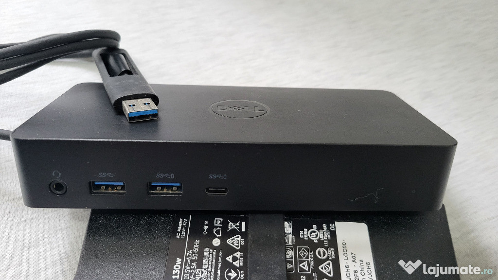 Docking Station Dell D6000 Universal Dock USB 3.0, USB-C + incarcator